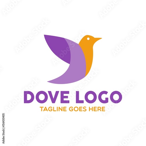 Unique Dove Logo Template © vectorich