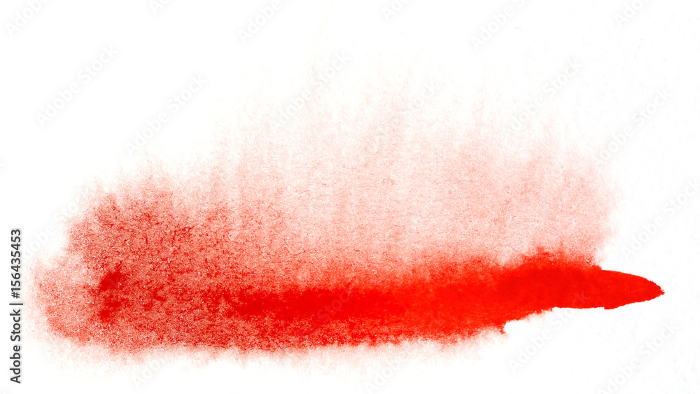 Red abstraction in watercolor