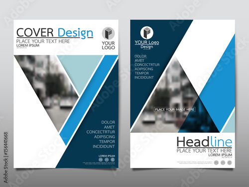 Blue flyer cover business brochure vector design, Leaflet advertising abstract background, Modern poster magazine layout template, Annual report for presentation.