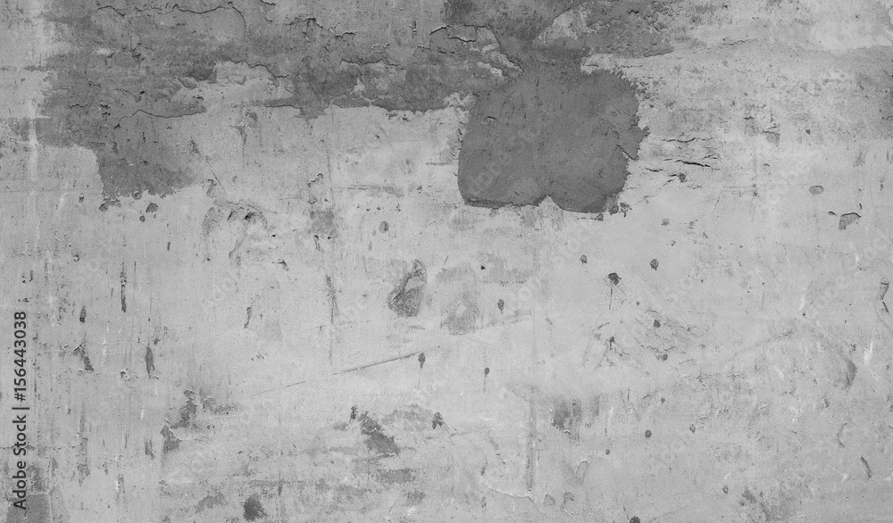 Fototapeta premium Raw plaster wall background. Wet concrete wall texture close-up.