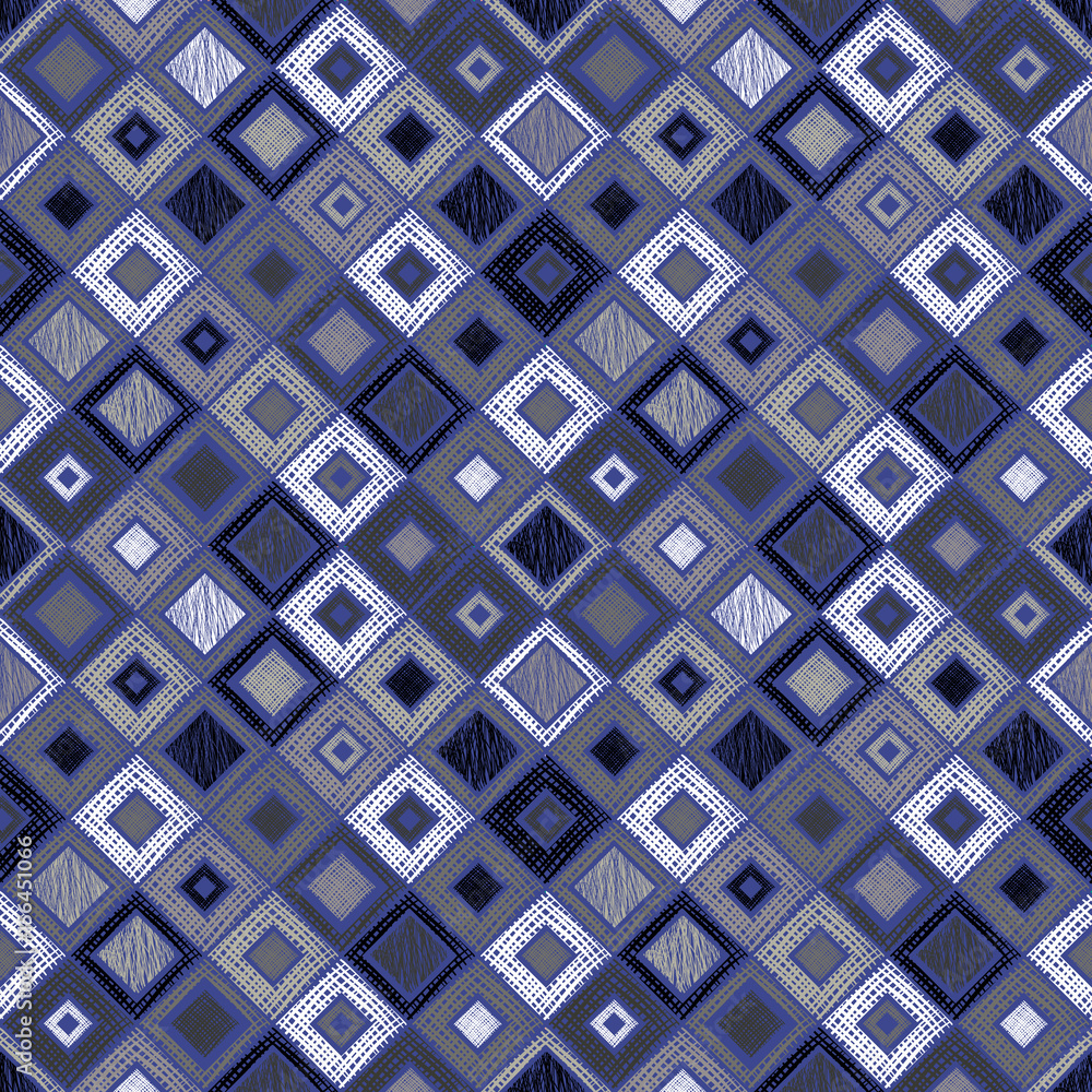 Seamless vector geometrical pattern with rhombus, squares. endless background with hand drawn textured geometric figures. Pastel Graphic illustration Template for wrapping, web backgrounds, wallpaper Seamless vector geometrical pattern with rhombus, squares. endless background with hand drawn textured geometric figures. Pastel Graphic illustration Template for wrapping, web backgrounds, wallpaper