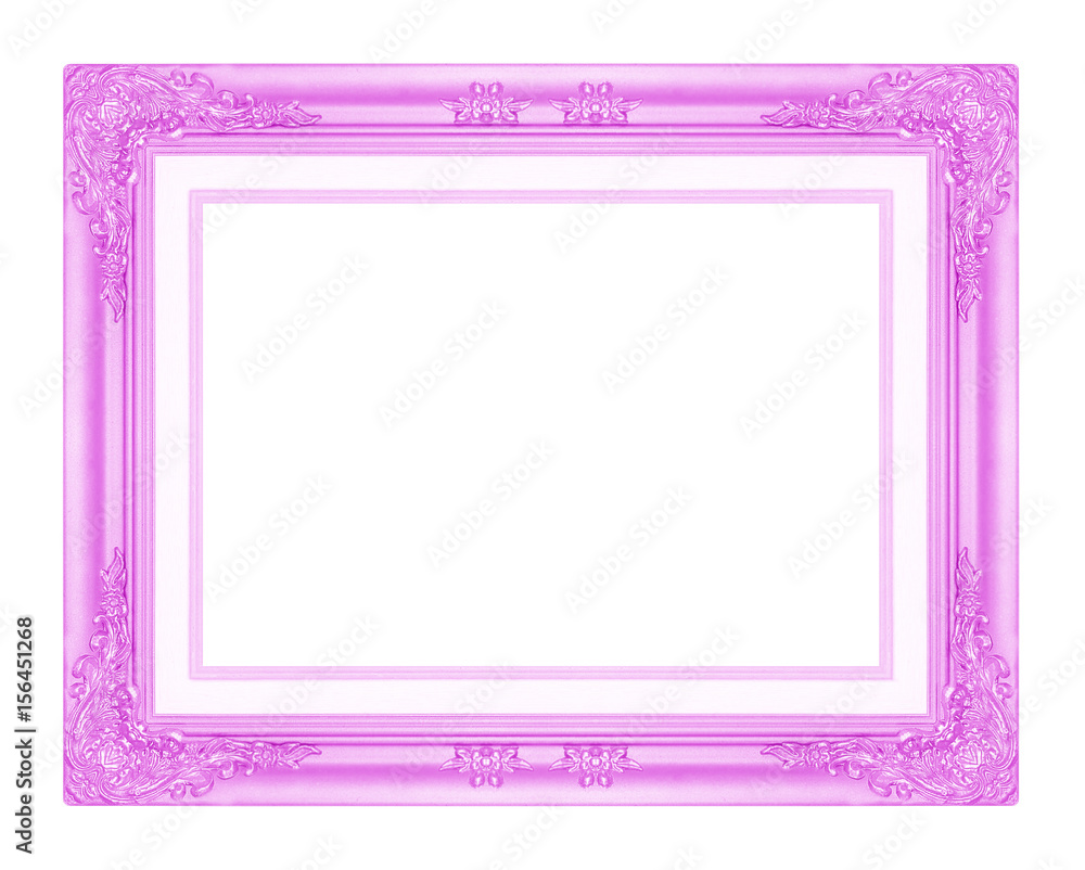 purple picture frame isolated on white background. purple picture frame isolated on white background.