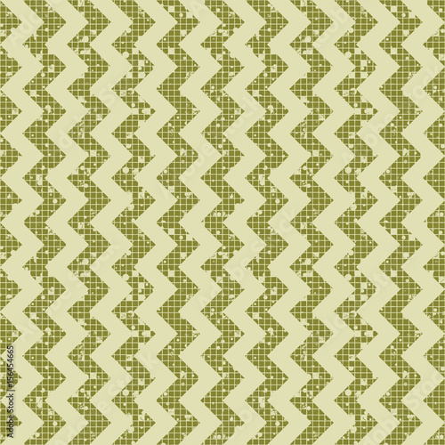 Seamless vector striped pattern. Geometric background with zigzag. Grunge texture with attrition, cracks and ambrosia. Old style vintage design. Graphic illustration.