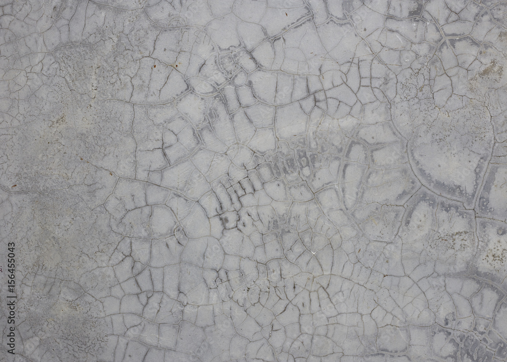 Old gray wall Broke Concrete