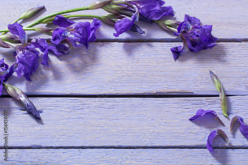 Fototapeta Naklejka Na Ścianę i Meble -  spring flowers on wooden background