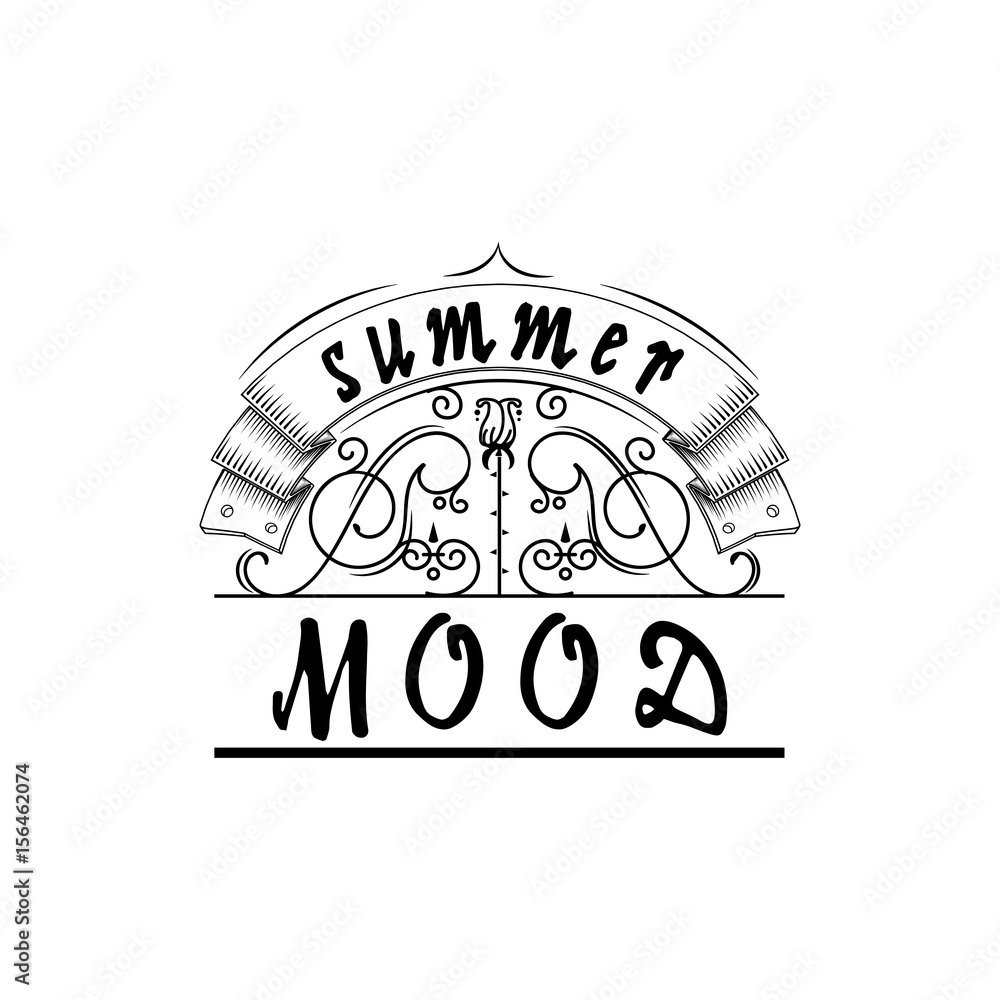 Obraz premium Summer - Handmade template. Isolated vector object logo is a badge for your design
