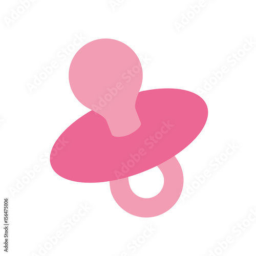 baby pacifier icon over white background. vector illustration