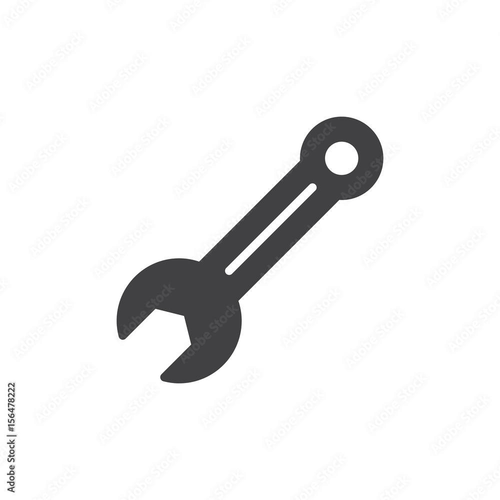 Spanner, wrench icon vector, filled flat sign, solid pictogram isolated on white. Symbol, logo illustration. Pixel perfect Spanner, wrench icon vector, filled flat sign, solid pictogram isolated on white. Symbol, logo illustration. Pixel perfect