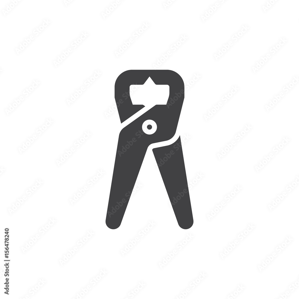Tongs Pliers, pincers icon vector, filled flat sign, solid pictogram isolated on white. Symbol, logo illustration. Pixel perfect Tongs Pliers, pincers icon vector, filled flat sign, solid pictogram isolated on white. Symbol, logo illustration. Pixel perfect