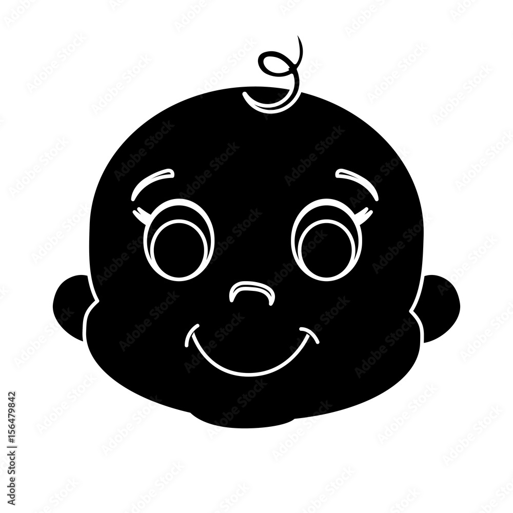 cute baby boy face icon over white background. vector illustration cute baby boy face icon over white background. vector illustration