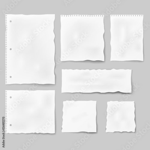 Set of paper different shapes