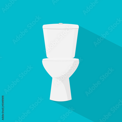 White closed toilet bowl icon