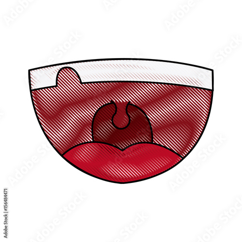 comic mouth funny cartoon human expression and emotion vector illustration
