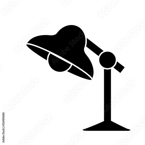 desk lamp icon over white background. vector illustraiton