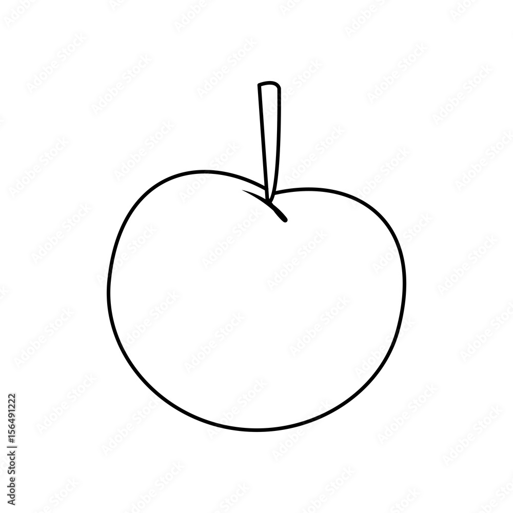 Obraz premium cherry with a fruit stem ripe fresh vector illustration