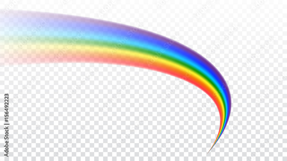 Rainbow icon. Shape arch realistic isolated on white transparent background. Colorful light and bright design element. Symbol of rain, sky, clear, nature. Graphic object Vector illustration Rainbow icon. Shape arch realistic isolated on white transparent background. Colorful light and bright design element. Symbol of rain, sky, clear, nature. Graphic object Vector illustration