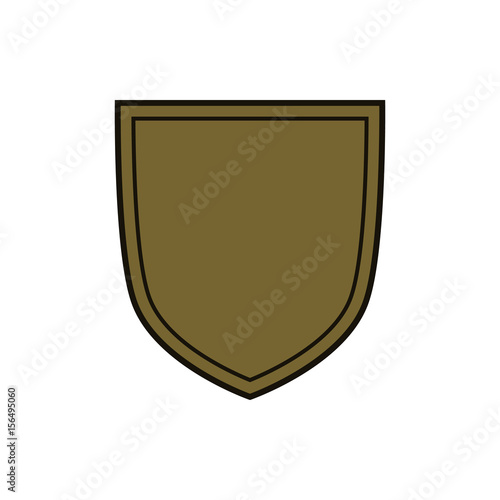 Shield shape gold icon. Simple silhouette flat logo on white background. Symbol of security, protection, safety, strong. Element for secure protect design emblem decoration. Vector illustration Free Download Shield shape gold icon. Simple silhouette flat logo on white background. Symbol of security, protection, safety, strong. Element for secure protect design emblem decoration. Vector illustration - GFXLoad