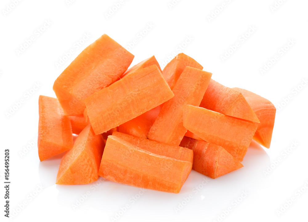 carrot slices isolated on white background carrot slices isolated on white background