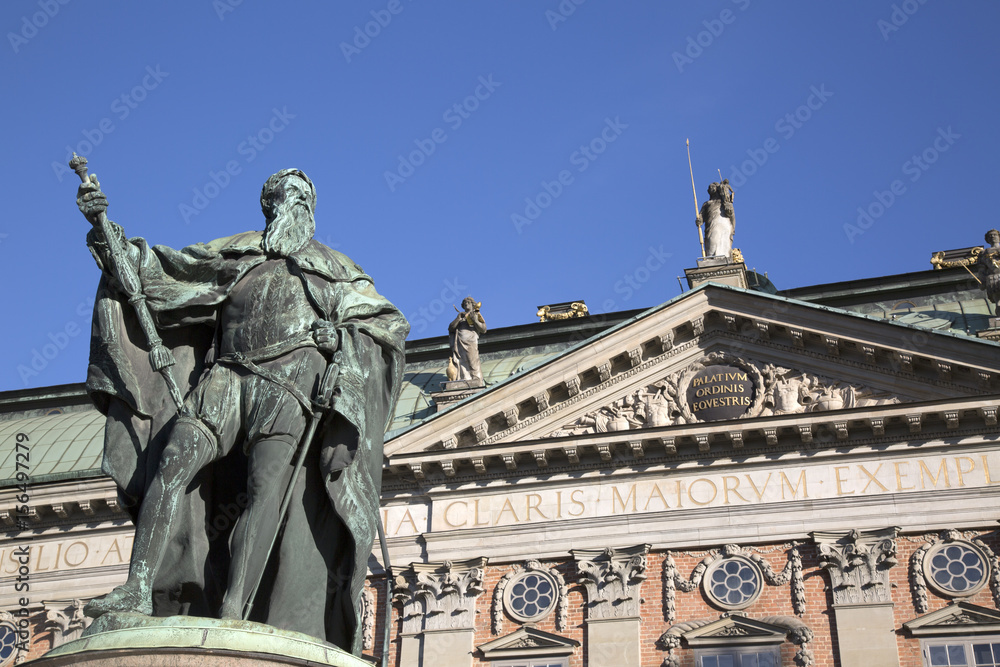 Gustavo Erici Statue by Hubert (1773); Riddarhuset - Riddarhustorget Palace; Stockholm