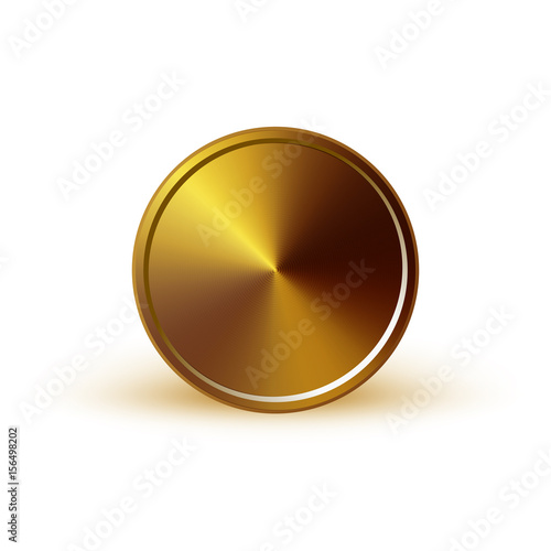 Coin on white background isolated object abstract