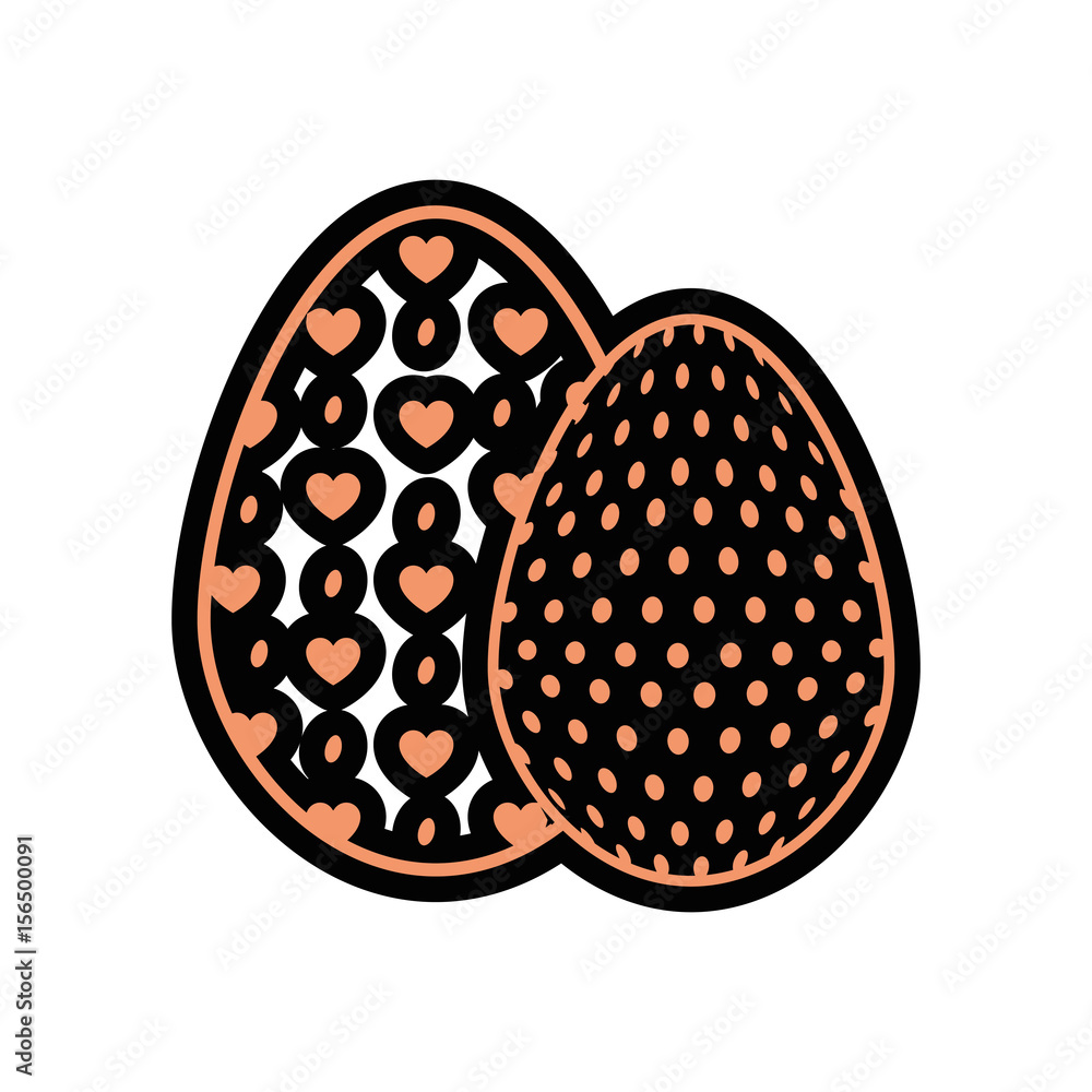 easter egg icon over white background. colorful design. vector illustration easter egg icon over white background. colorful design. vector illustration