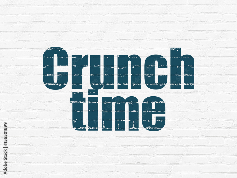 Finance concept: Crunch Time on wall background Finance concept: Crunch Time on wall background