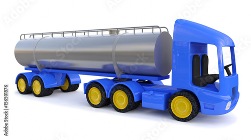 Lorry Truck Tanker, 3d concept, isolated on white background, 3d rendering