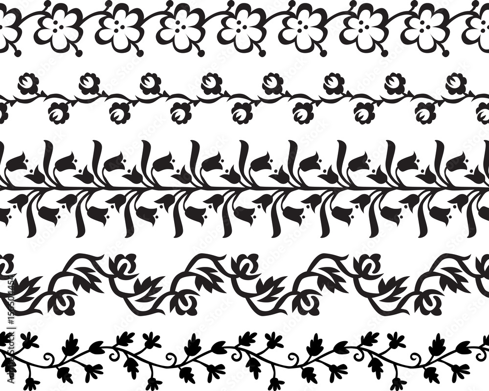 Seamless decorative borders Seamless decorative borders