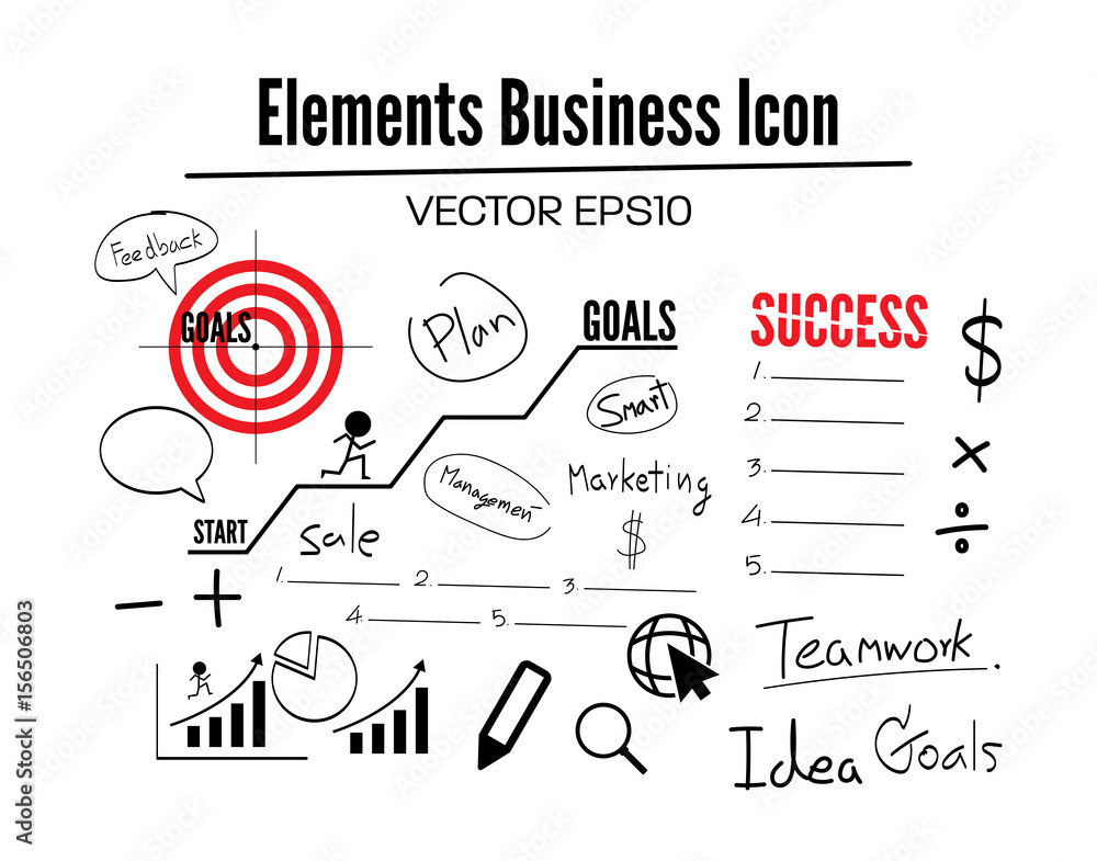 Fototapeta premium set business icon vector