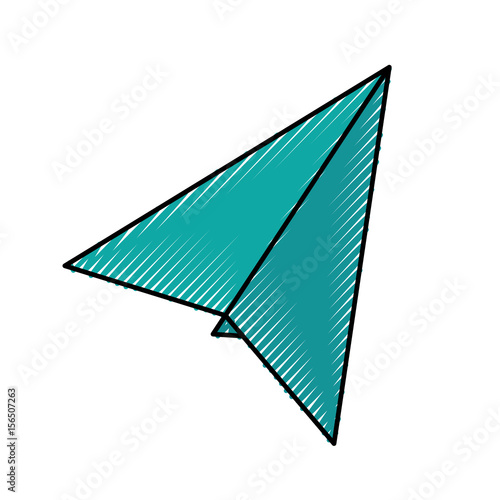 paper airplane isolated icon vector illustration design