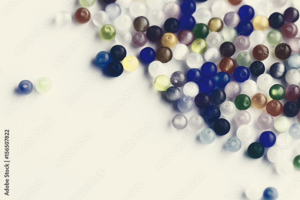 Shining multicolored beads