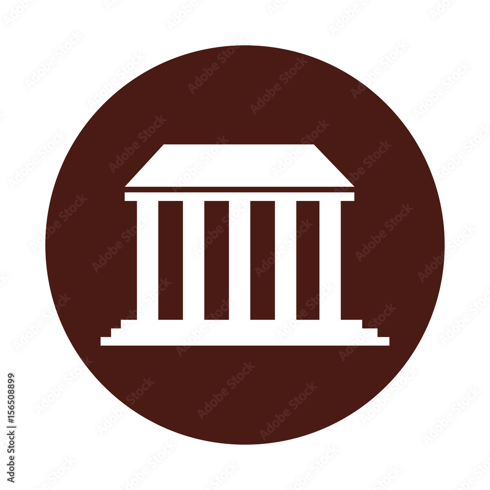 governmental building isolated icon vector illustration design