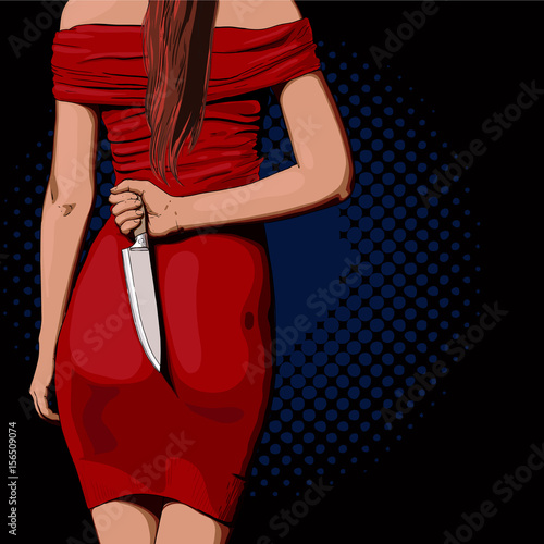 Girl with a knife