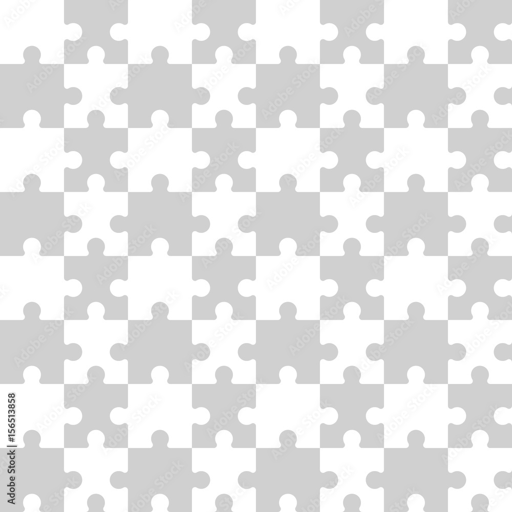Seamless puzzle pattern vector 