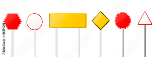 Blank road sign vector illustration 