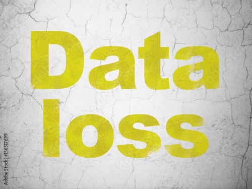 Data concept: Data Loss on wall background