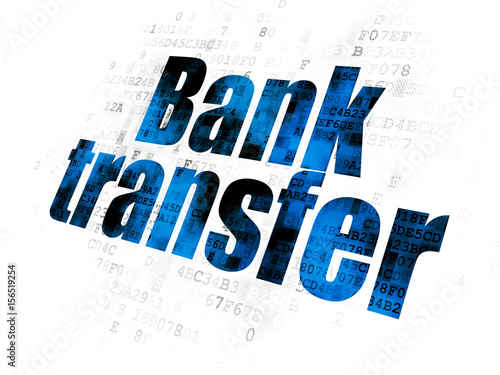 Banking concept  Bank Transfer on Digital background