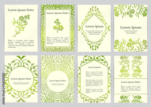Vector templates for A4 with florals