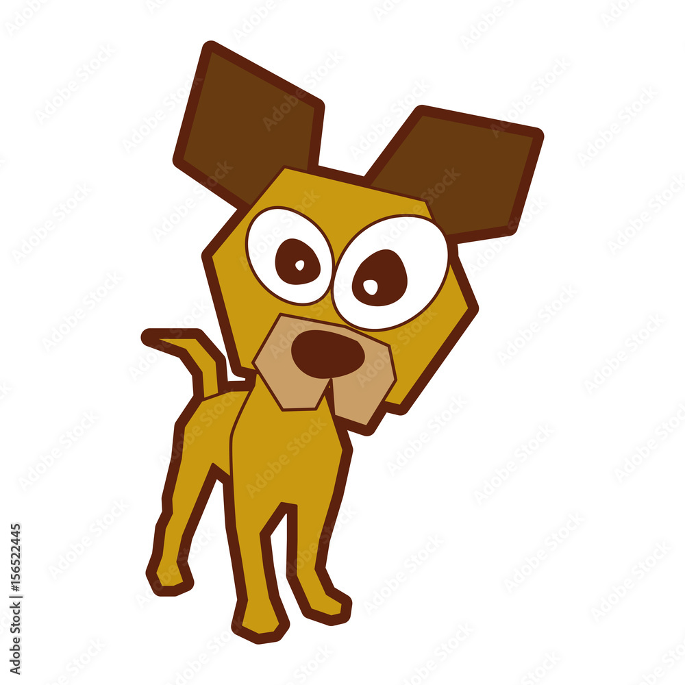 Obraz premium dog comic character icon vector illustration design