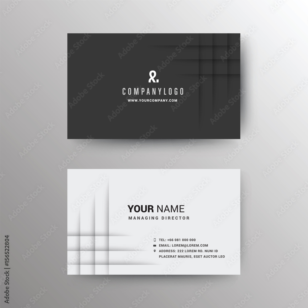 Modern Business card with abstract background.