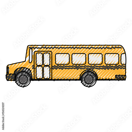 bus transport isolated icon vector illustration design