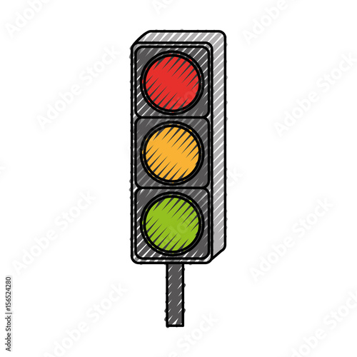 traffic light isolated icon vector illustration design