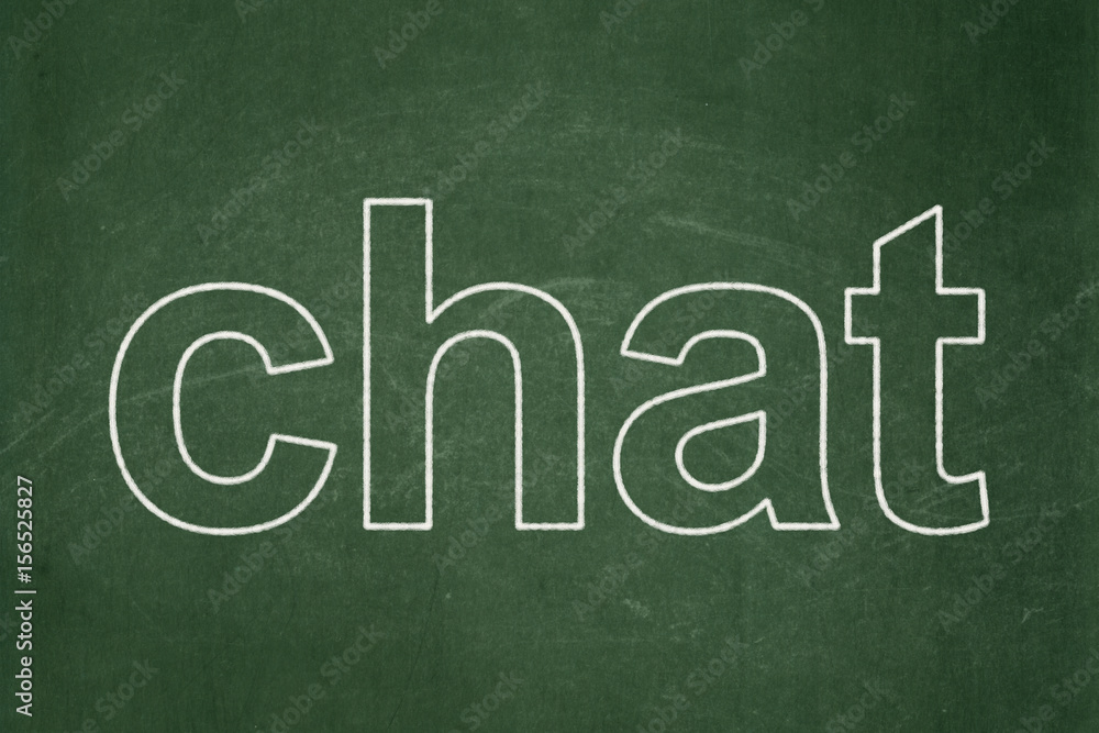 Obraz premium Web design concept: Chat on chalkboard background