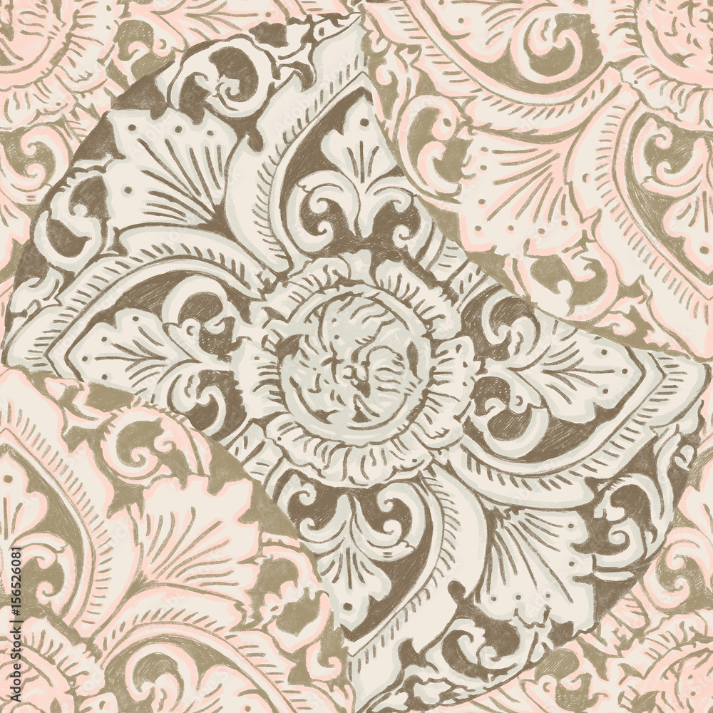 Vivid repeating floral - For easy making seamless pattern use it for filling any contours Vivid repeating floral - For easy making seamless pattern use it for filling any contours