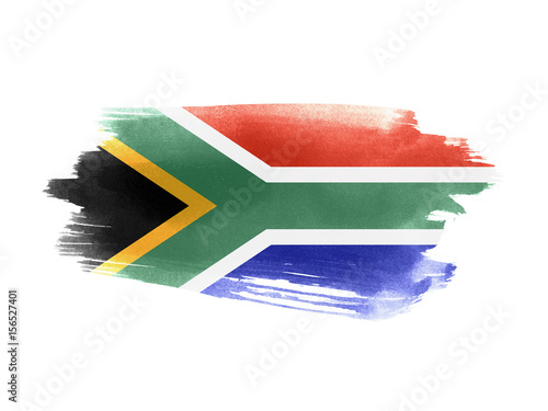 South Africa flag grunge painted background