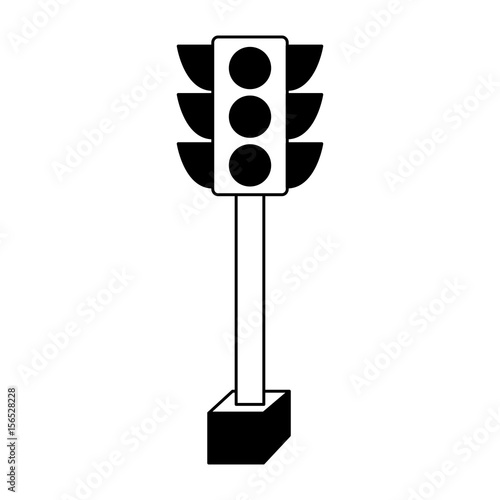 traffic light isolated icon vector illustration design