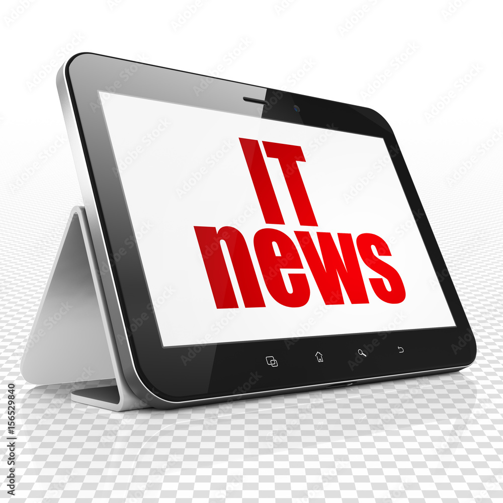 News concept: Tablet Computer with IT News on display News concept: Tablet Computer with IT News on display