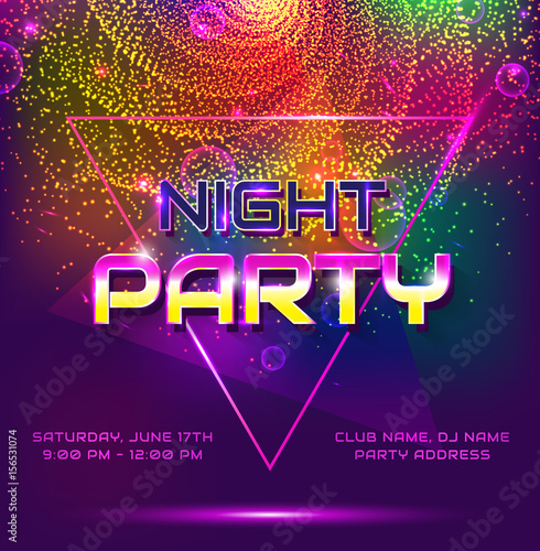 Night party invitation.