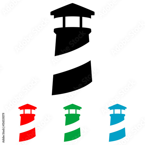 Icono plano faro varios colores