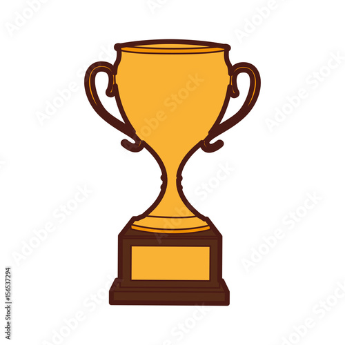 trophy cup award icon vector illustration design
